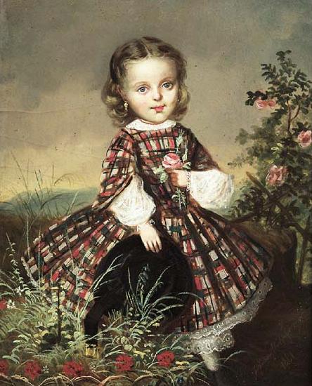 unknow artist Francisca Keban geboren 27.Januar 1858, gemalt 2.Dezember 1861